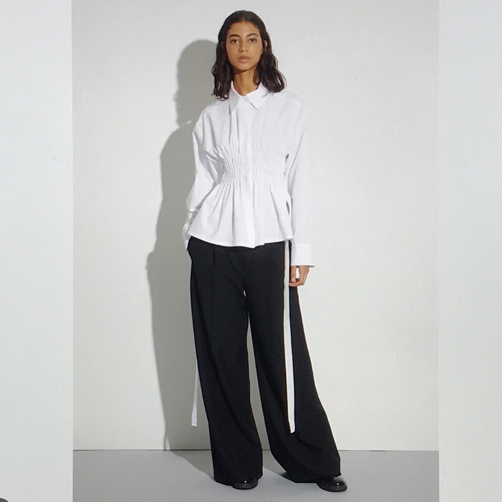 Saint Art Yvonne ruched tie blouse XS - Picture 12 of 16